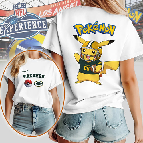 NFL Green Bay Packers x Pokemon Premium Womens 3D Shirt