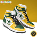 NFL Green Bay Packers Yellow Green Sneaker Air Jordan 1 High Sneakers