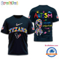 NFL Houston Texans 2025 Autism Awareness 3D Shirt