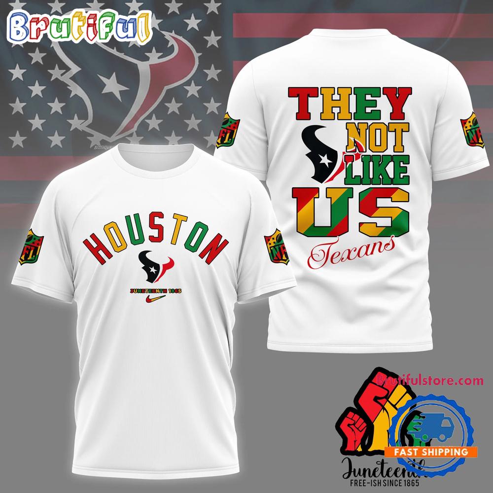 NFL Houston Texans 2025 Juneteenth Freedom Day 3D Shirt