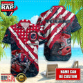 NFL Houston Texans American Flag custom Hawaiian Shirts For Men Women