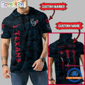 NFL Houston Texans Custom Name Camo Sleeveless Hoodie Design