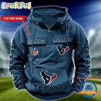 NFL Houston Texans Football Team Custom Name Cargo Hoodie