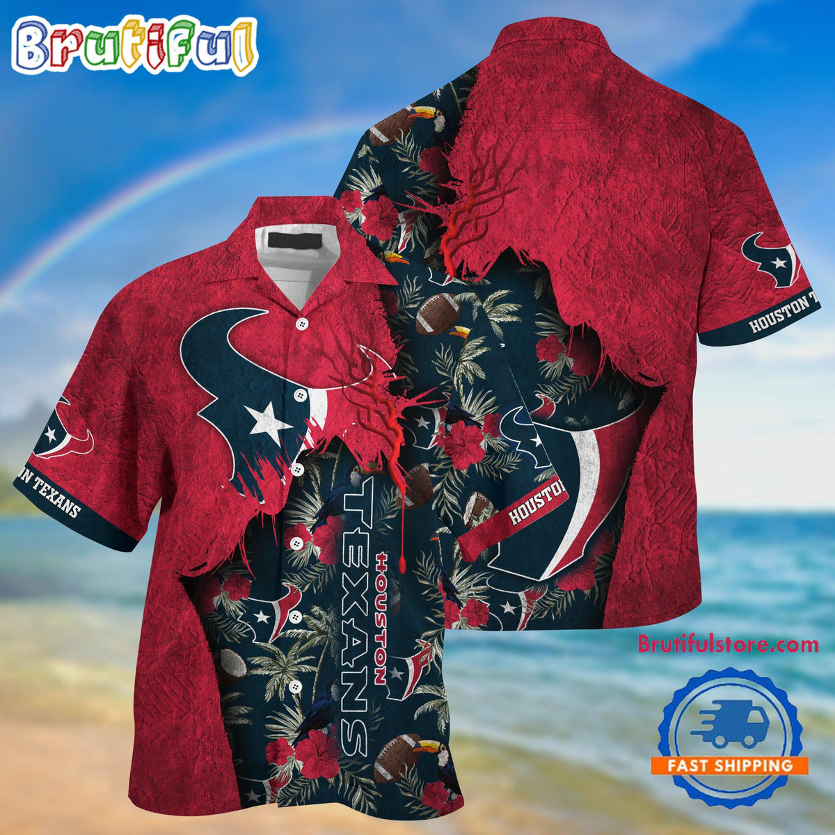 NFL Houston Texans Football Team Summer God Hawaii Shirt