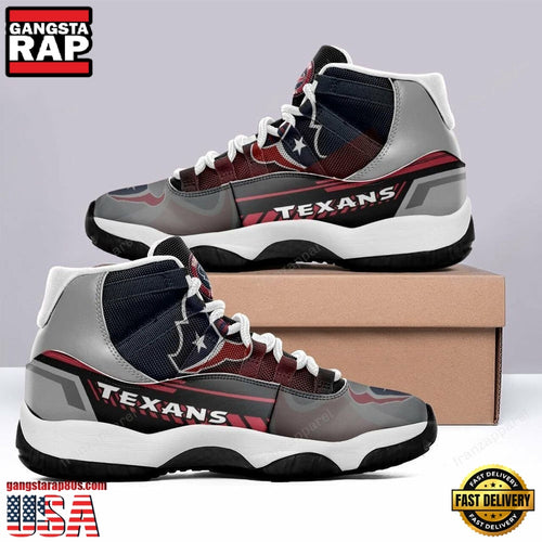 NFL Houston Texans Football Team Unique Design Air Jordan 11 Shoes