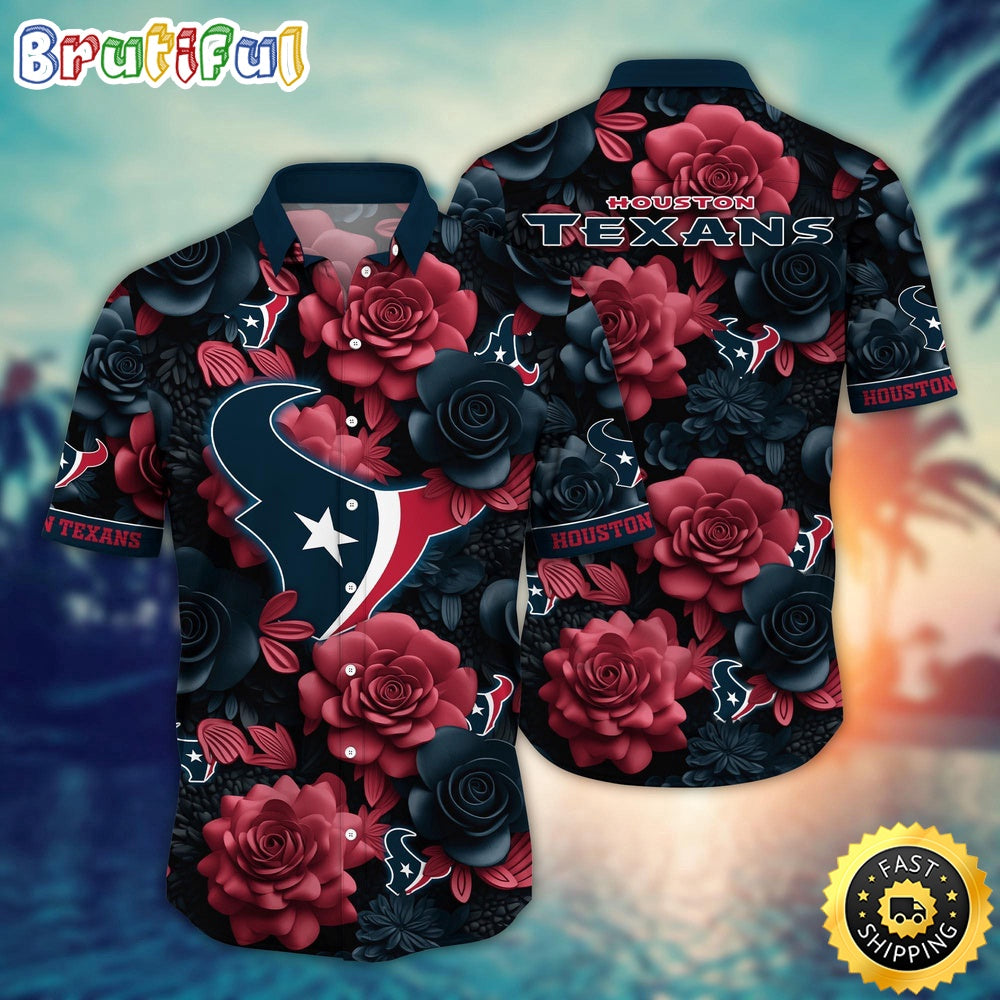 NFL Houston Texans Hawaii Shirt Flower Aloha Spirit Shirts