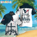 NFL Houston Texans In My Veins Jesus Im My Heart Hawaiian Shirt