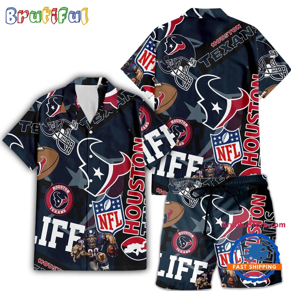 NFL Houston Texans Limited Edition For Life Hawaiian Shirt And Shorts