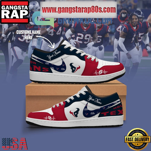 Houston Texans Personalized Air Jordan 1 Sneakers Shoes