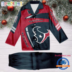 NFL Houston Texans Special Football Team Winter Season Satin Pajamas Set