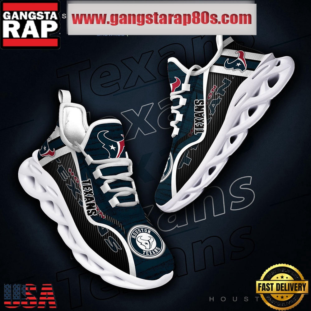 NFL Houston Texans Unique Design Max Soul Shoes Running Sneakers