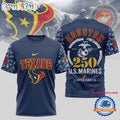 NFL Houston Texans US Marines 250 Years Est.1775 Unisex 3D T Shirt