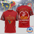 NFL Houston Texans US Marines 250 Years Semper Fidelis 3D Shirt