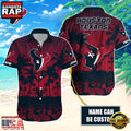 NFL Houston Texans Vintage Style Custom Name Aloha Hawaiian Shirt