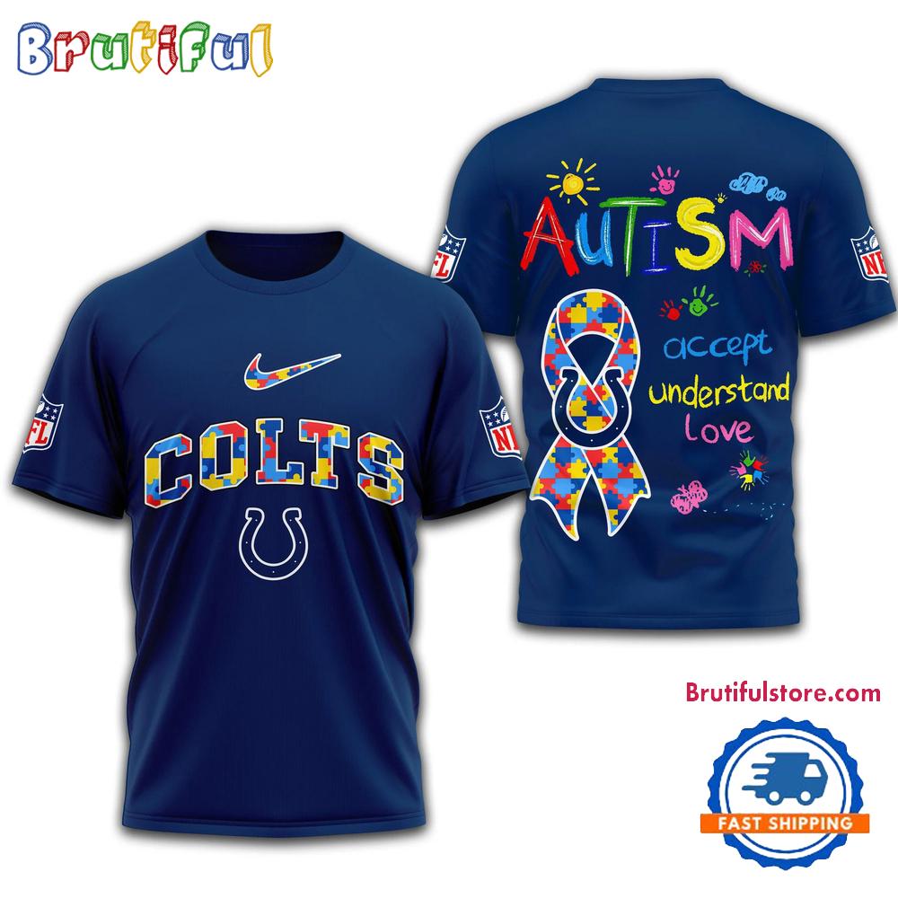 NFL Indianapolis Colts 2025 Autism Awareness 3D Shirt