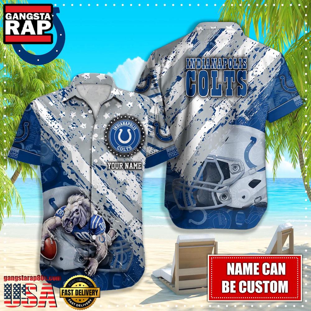 NFL Indianapolis Colts American Flag custom Hawaiian Shirts For Men Women