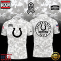NFL Indianapolis Colts Camo 2025 Salute to Service Polo Shirt