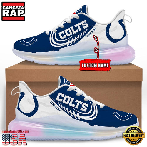 NFL Indianapolis Colts Custom Rainbow Atmospheric Air Force 1 Sneaker Shoes