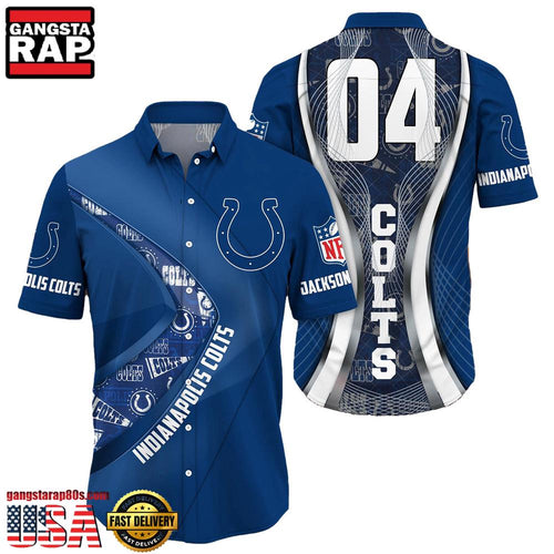 NFL Indianapolis ColtsCustom Name Number New Design Hawaiian Shirt For Men Women