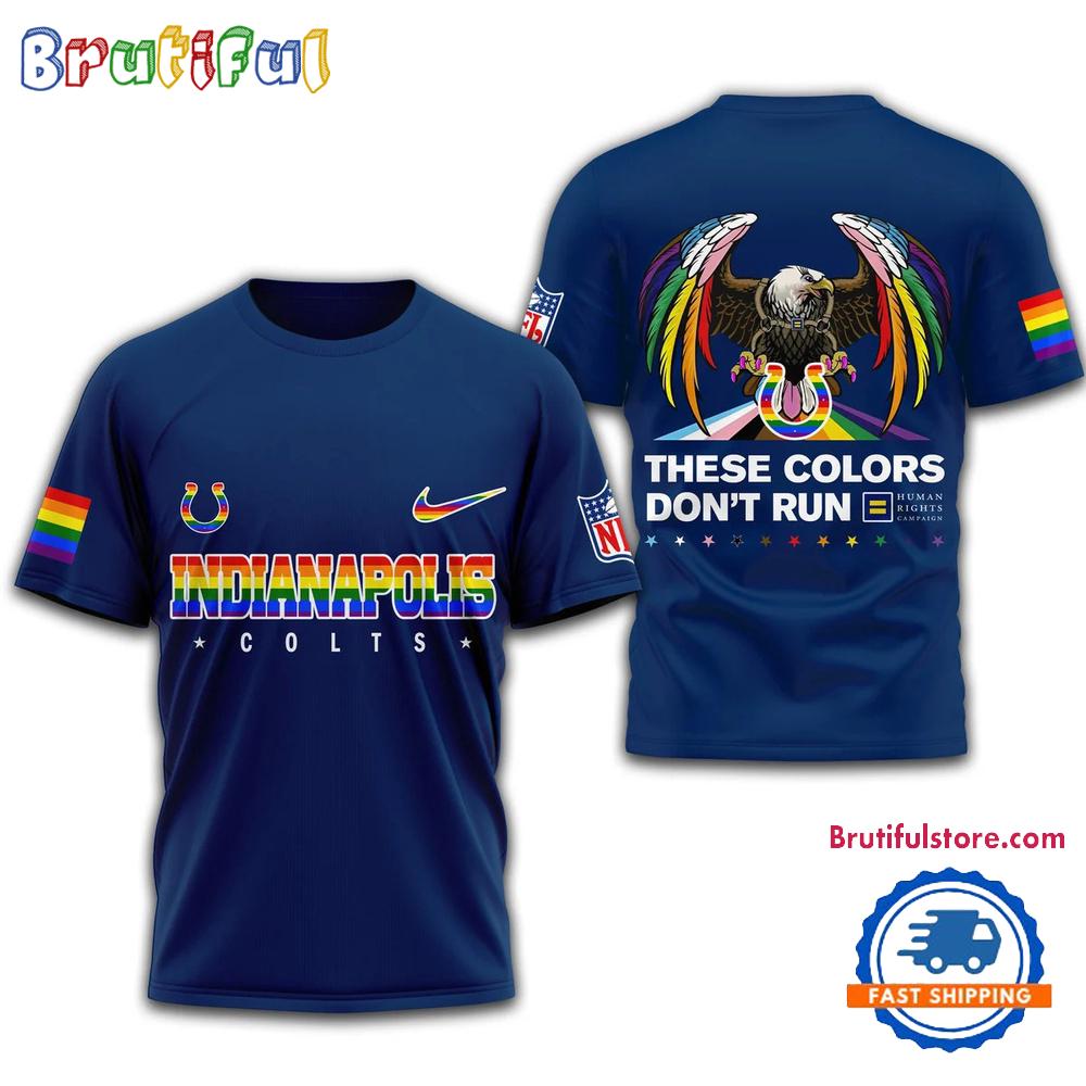NFL Indianapolis Colts Football Human Rights Campaign LGBT 2025 3D Shirt