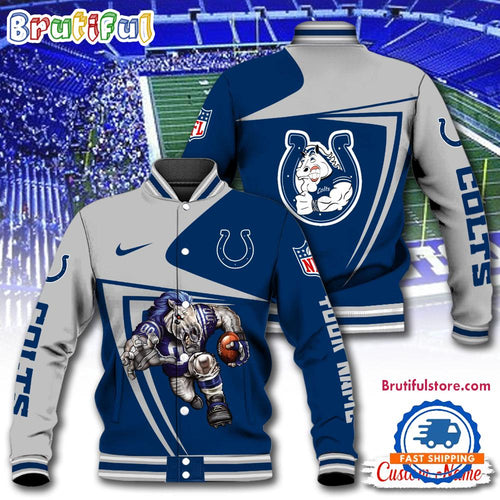 NFL Indianapolis Colts Football Mascot Limited New Design Baseball Jacket
