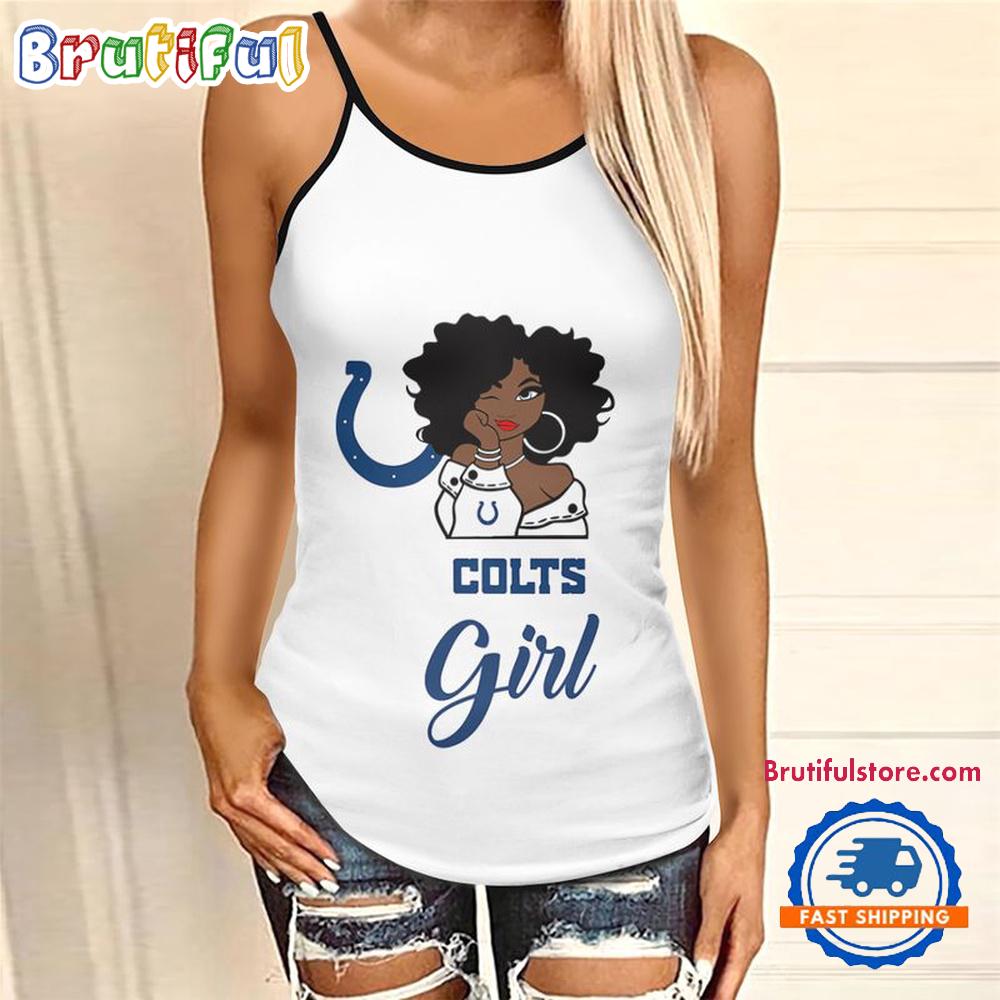 NFL Indianapolis Colts Football Summer Women’s Criss Cross Tank Top