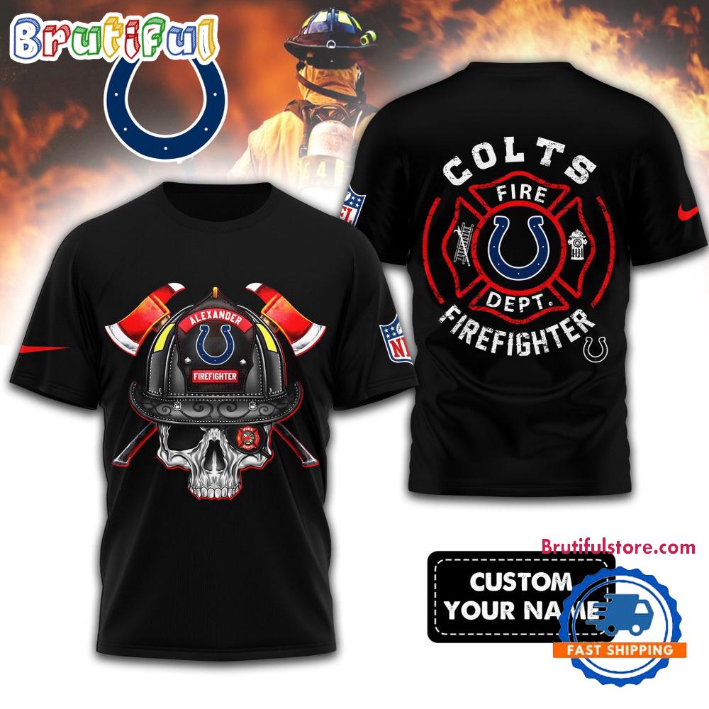 NFL Indianapolis Colts Football Team Fire Fighter Unisex 3D Shirt