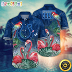 NFL Indianapolis Colts Hawaii Shirt Flamingo And Flower Aloha Shirt