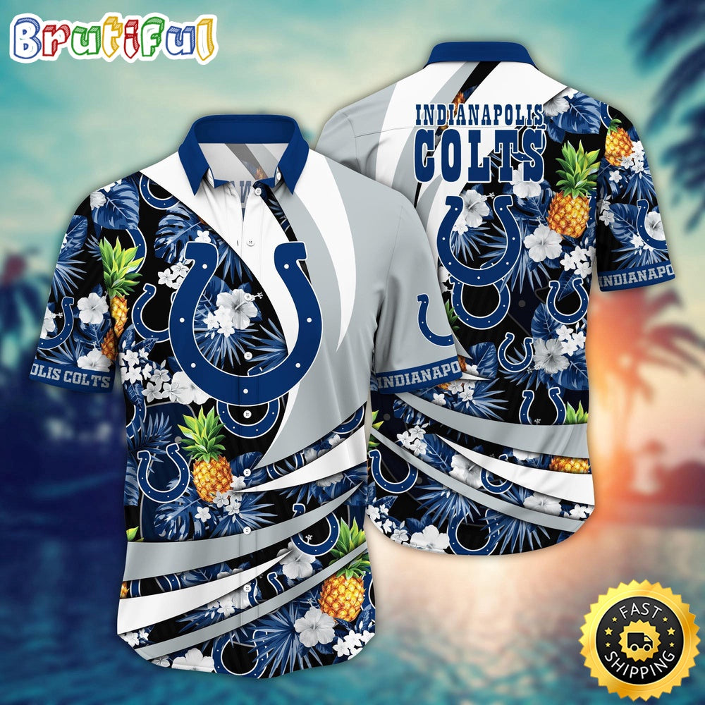 NFL Indianapolis Colts Hawaii Shirt Flower Classic Hawaiian Prints