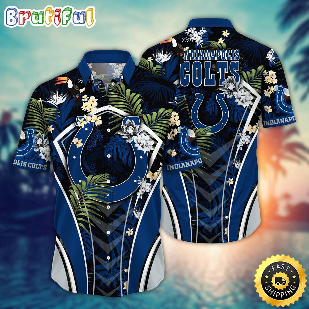 NFL Indianapolis Colts Hawaii Shirt Flower Vibrant Beachy Shirts