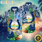 NFL Indianapolis Colts Hawaiian Shirt Flower Hawaii Shirt For Football Fans