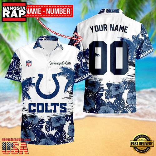 NFL Indianapolis Colts New Design 2025 Custom Name Number Hawaiian Shirt