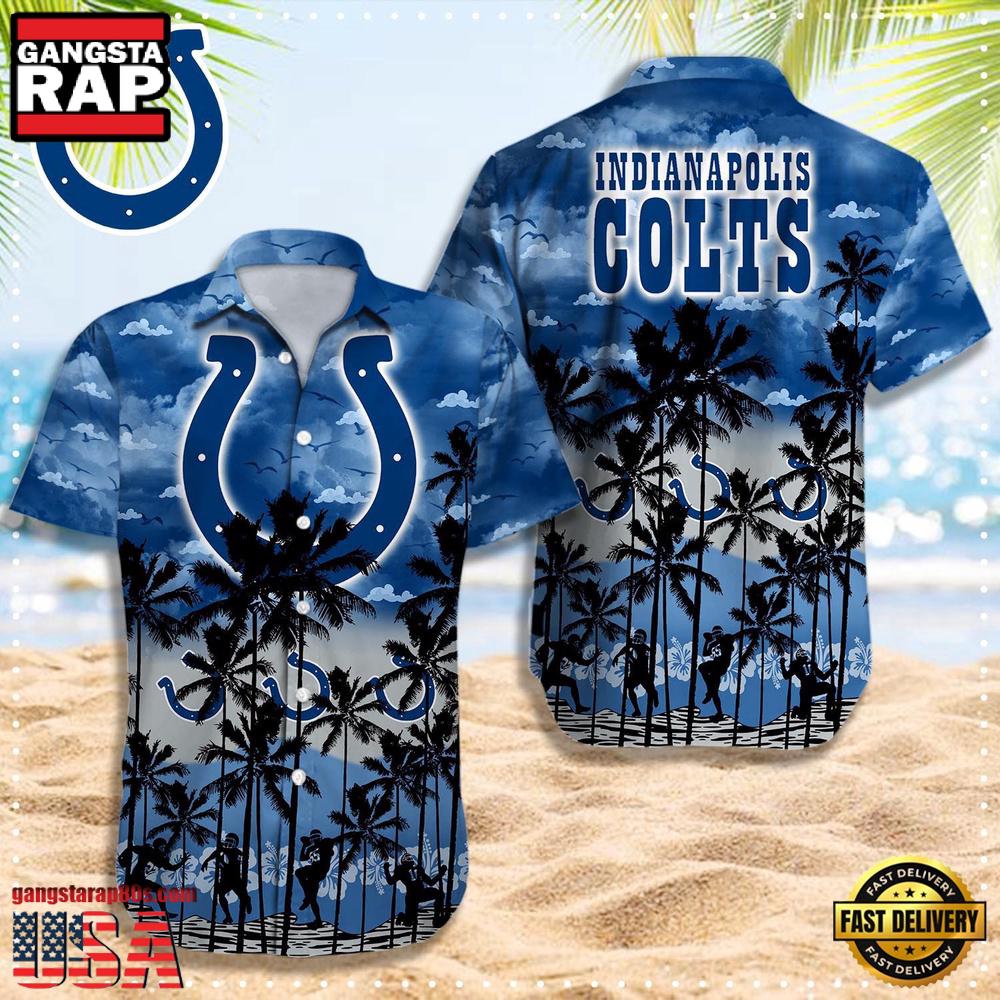 NFL Indianapolis Colts Logo Team Aloha Hawaiian Shirt