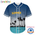 NFL Indianapolis Colts Palm Trees Summer On The Beach Baseball Jersey