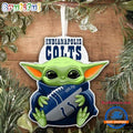 NFL Indianapolis Colts Special Baby Yoda Star Wars Movies Christmas Ornament, Football Christmas Tree Ornament