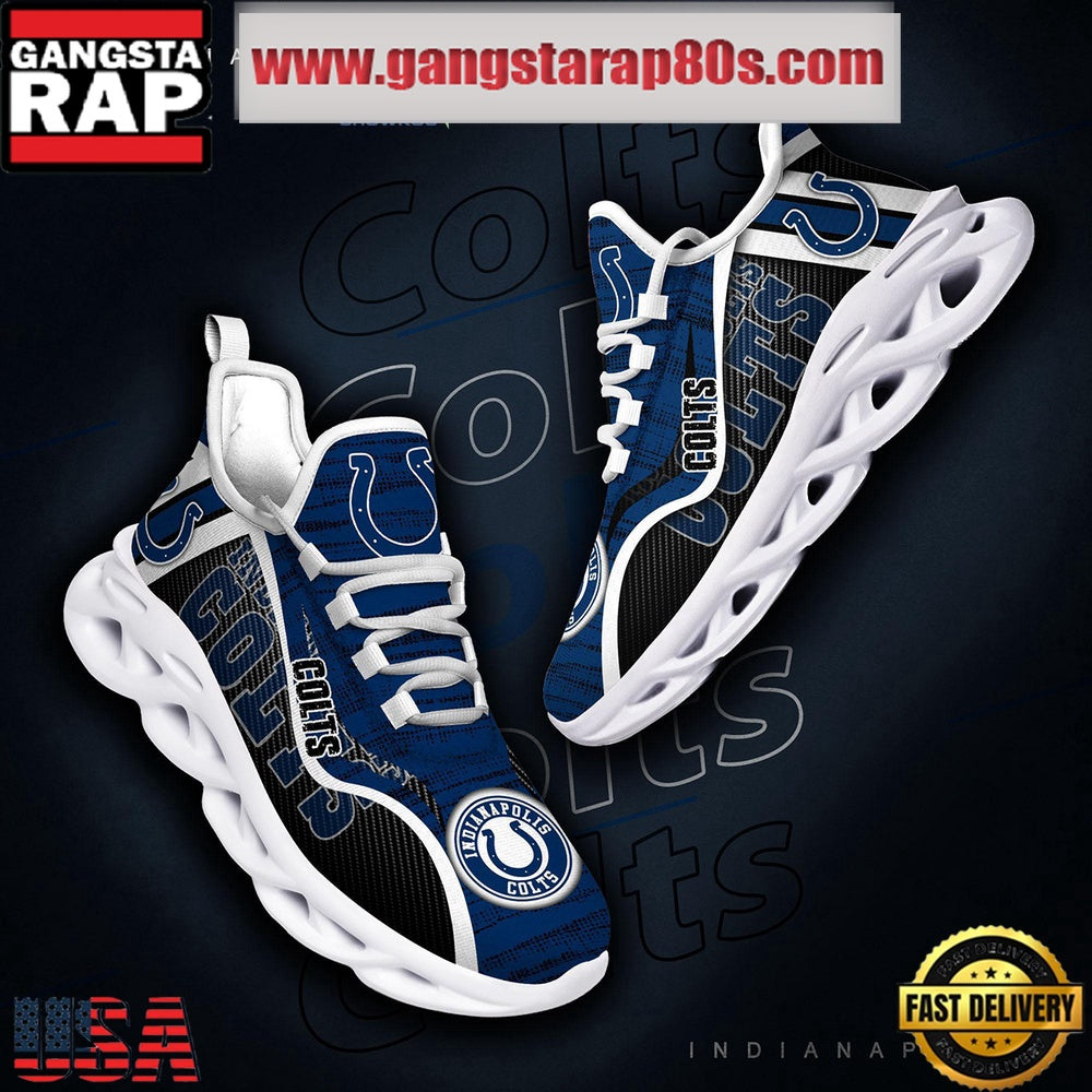 NFL Indianapolis Colts Unique Design Max Soul Shoes Running Sneakers