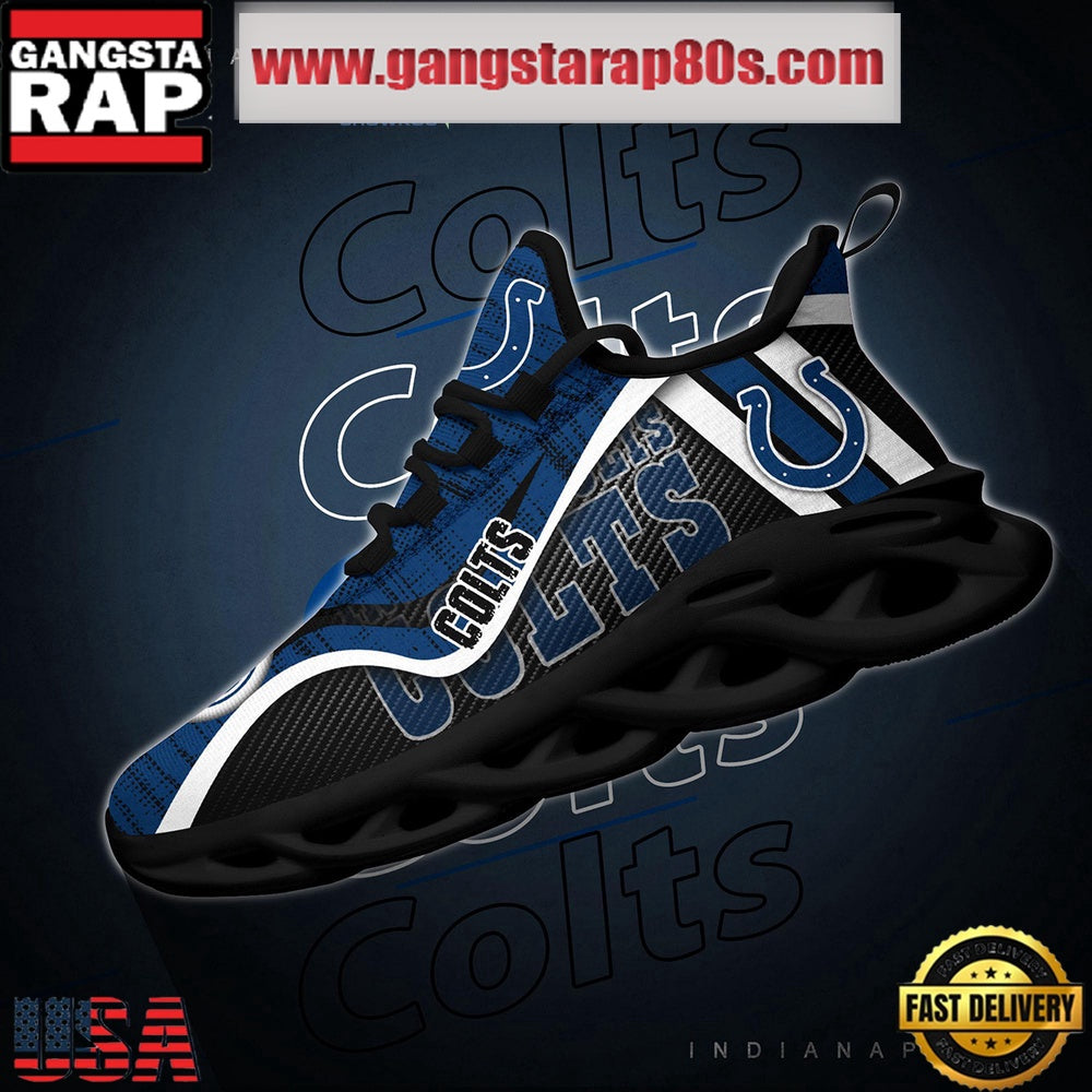 NFL Indianapolis Colts Unique Design Max Soul Shoes Running Sneakers