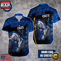 NFL Indianapolis Colts Warrior Mascot Custom Name Aloha Hawaiian Shirt