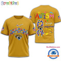NFL Jacksonville Jaguars 2025 Autism Awareness 3D Shirt