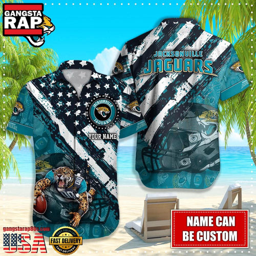 NFL Jacksonville Jaguars American Flag custom Hawaiian Shirts For Men Women