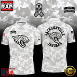 NFL Jacksonville Jaguars Camo 2025 Salute to Service Polo Shirt