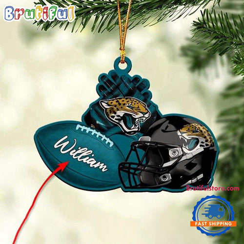 NFL Jacksonville Jaguars Football Helmets Christmas Ornament, Custom Football Ornament Decoration
