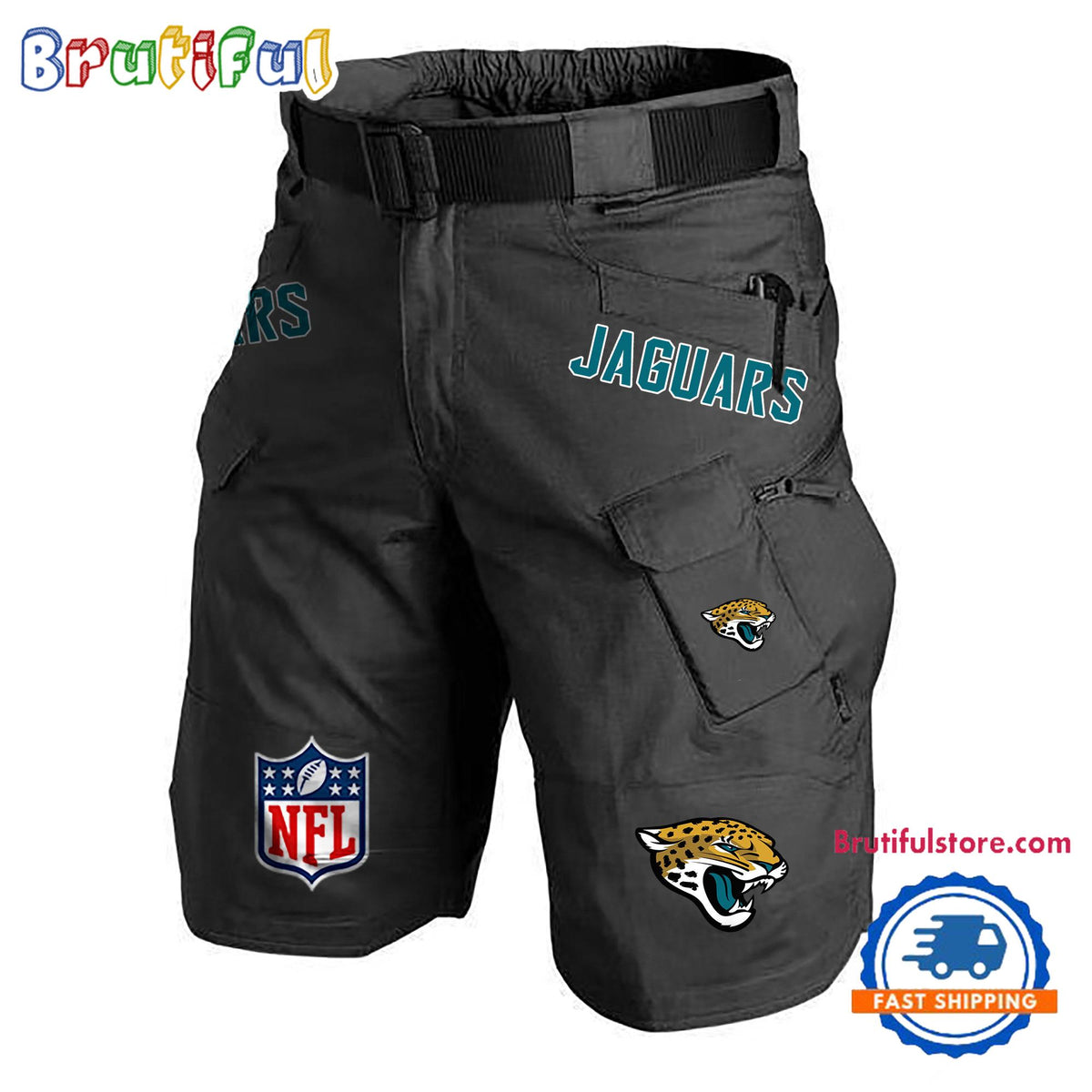 NFL Jacksonville Jaguars Football Team Military Tactical Shorts