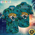 NFL Jacksonville Jaguars Hawaii Shirt Flower Tropical Holiday Attire