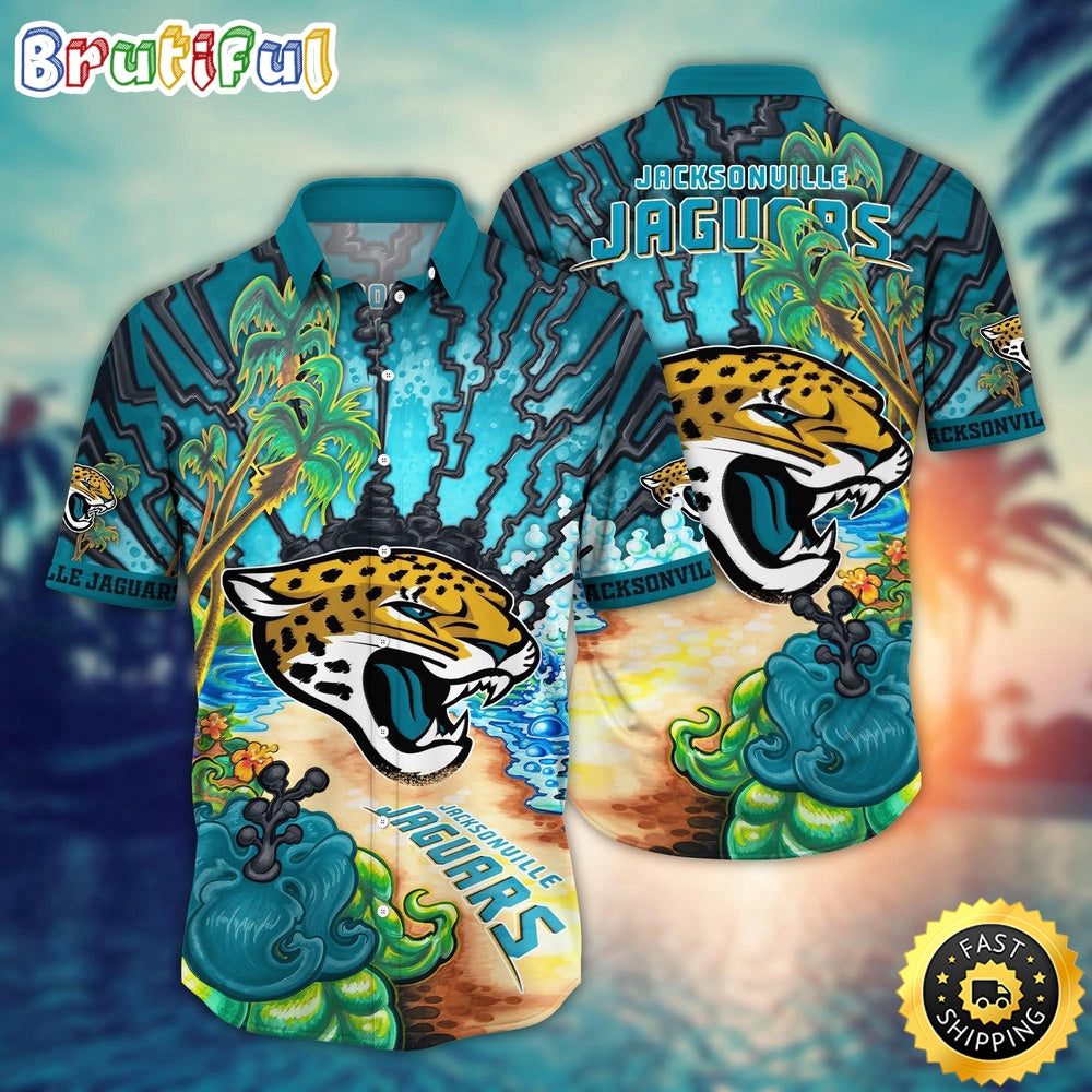 NFL Jacksonville Jaguars Hawaiian Shirt Flower Hawaii Shirt For Football Fans