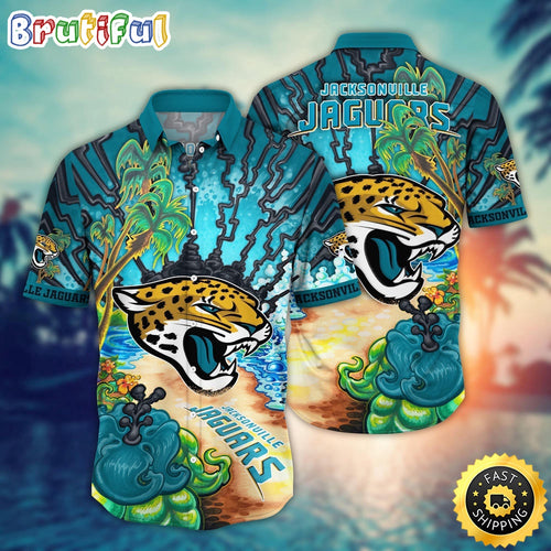 NFL Jacksonville Jaguars Hawaiian Shirt Flower Hawaii Shirt For Football Fans
