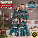 NFL Jacksonville Jaguars Pajamas Christmas For Family Custom Name Pajamas
