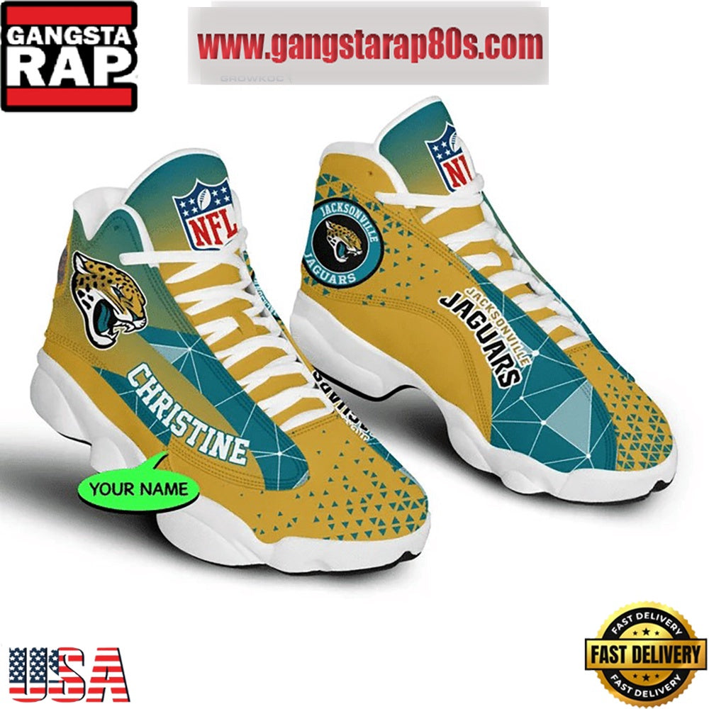 NFL Jacksonville Jaguars Personalized Air Jordan 13 Sport Shoes