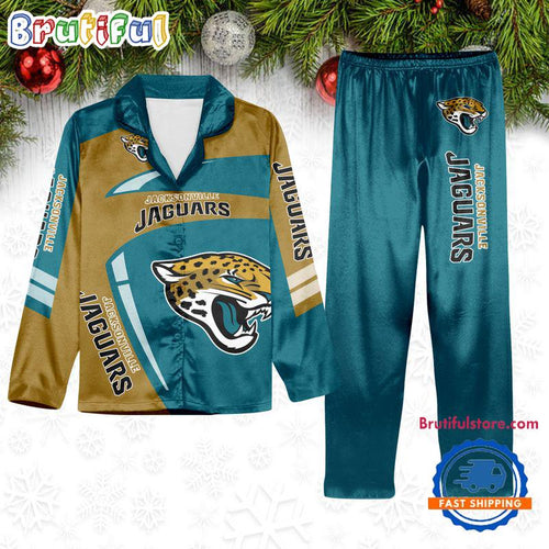 NFL Jacksonville Jaguars Special Football Team Winter Season Satin Pajamas Set