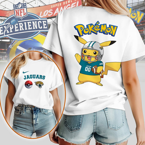 NFL Jacksonville Jaguars x Pokemon Premium Womens 3D Shirt